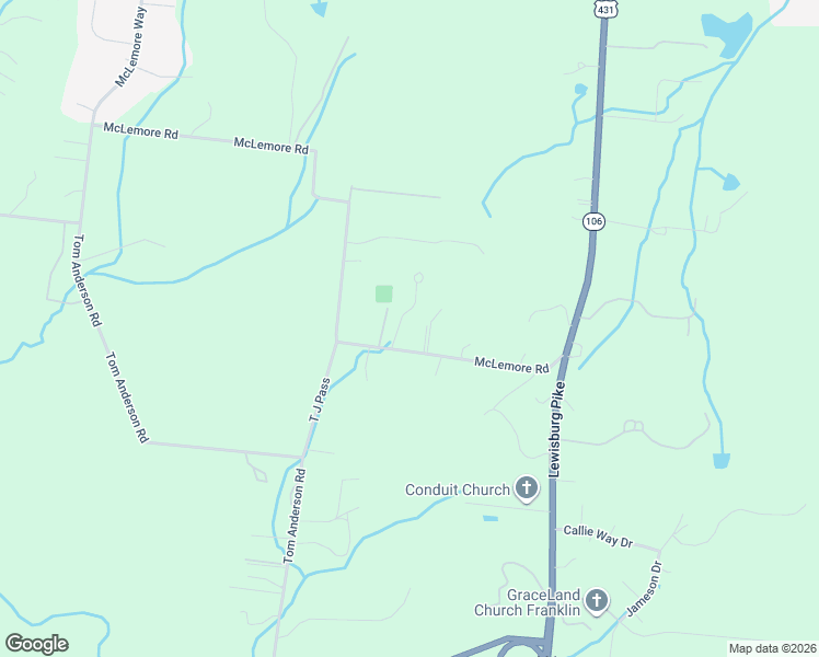 map of restaurants, bars, coffee shops, grocery stores, and more near 2740 McLemore Road in Franklin