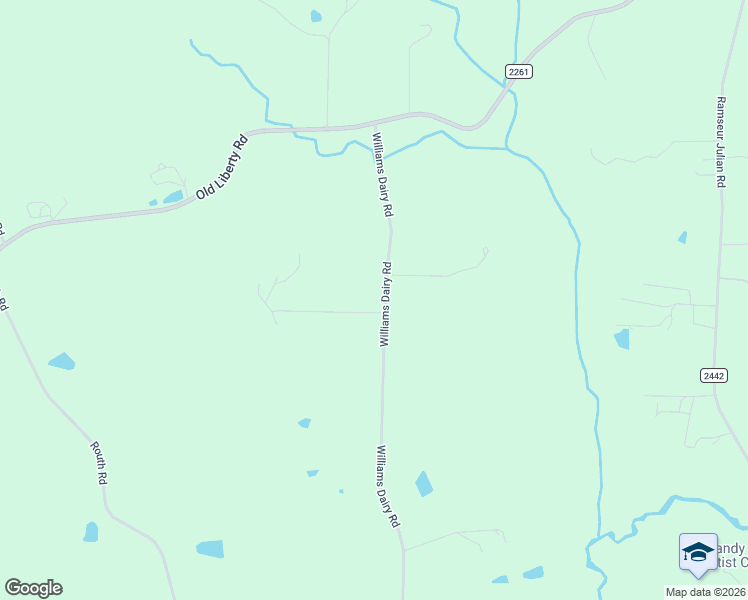 map of restaurants, bars, coffee shops, grocery stores, and more near 4183 Flinchum Farm Road in Liberty