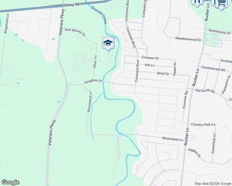 map of restaurants, bars, coffee shops, grocery stores, and more near 721 Sapphire Drive in Murfreesboro