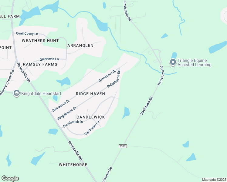 map of restaurants, bars, coffee shops, grocery stores, and more near 305 Sorrell Drive in Wendell
