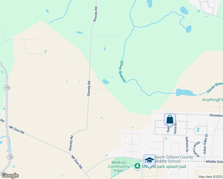 map of restaurants, bars, coffee shops, grocery stores, and more near 2 Piercey Lane in Medina