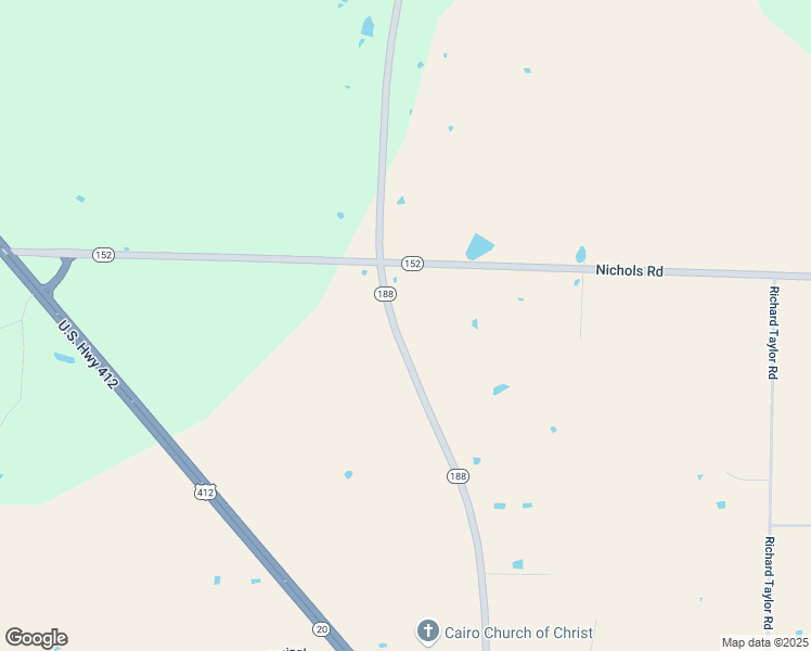 map of restaurants, bars, coffee shops, grocery stores, and more near 2380 Tennessee 188 in Alamo