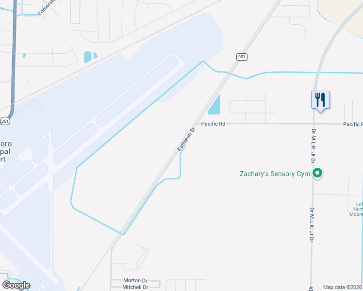 map of restaurants, bars, coffee shops, grocery stores, and more near Kathleen Street in Jonesboro