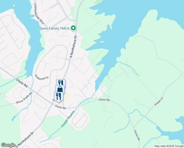 map of restaurants, bars, coffee shops, grocery stores, and more near 1645 Yachtsman Way in Knoxville