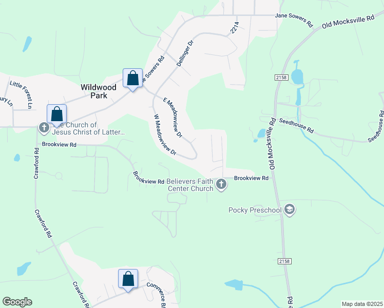 map of restaurants, bars, coffee shops, grocery stores, and more near 212 East Meadowview Drive in Statesville