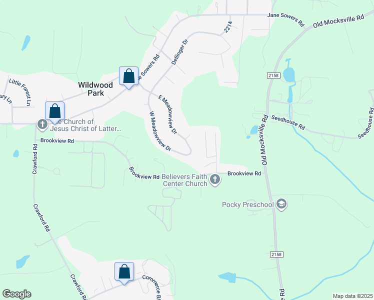 map of restaurants, bars, coffee shops, grocery stores, and more near 212 East Meadowview Drive in Statesville