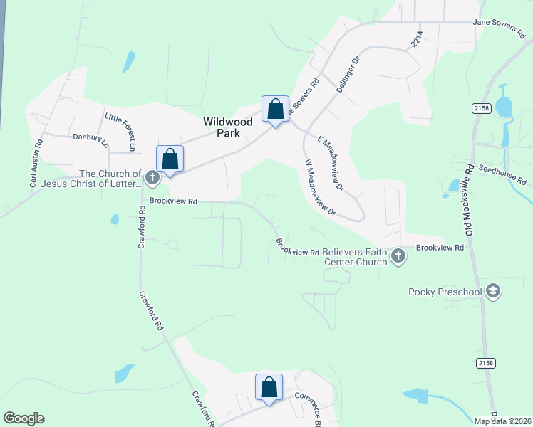 map of restaurants, bars, coffee shops, grocery stores, and more near 210 Brookview Road in Statesville