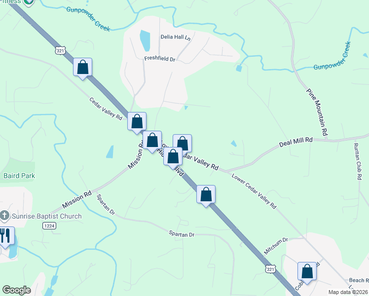 map of restaurants, bars, coffee shops, grocery stores, and more near 4054 Lower Cedar Valley Road in Hudson