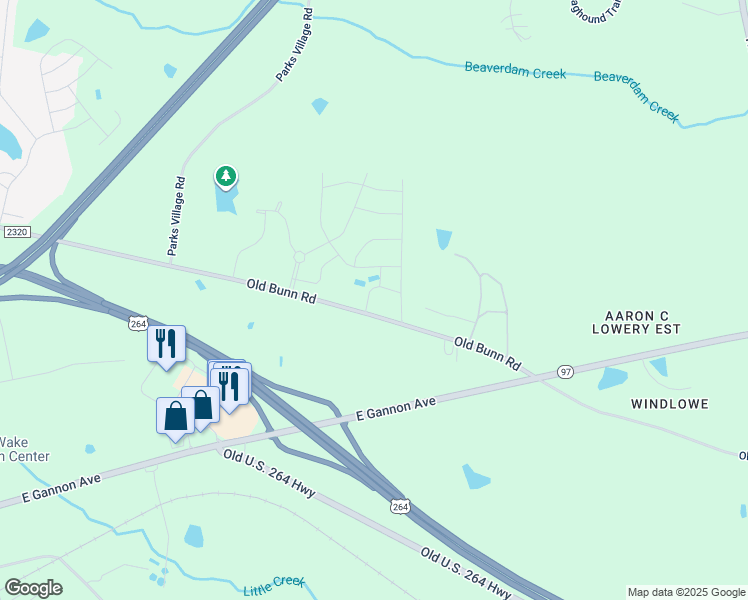 map of restaurants, bars, coffee shops, grocery stores, and more near 708 Hadstock Path in Zebulon