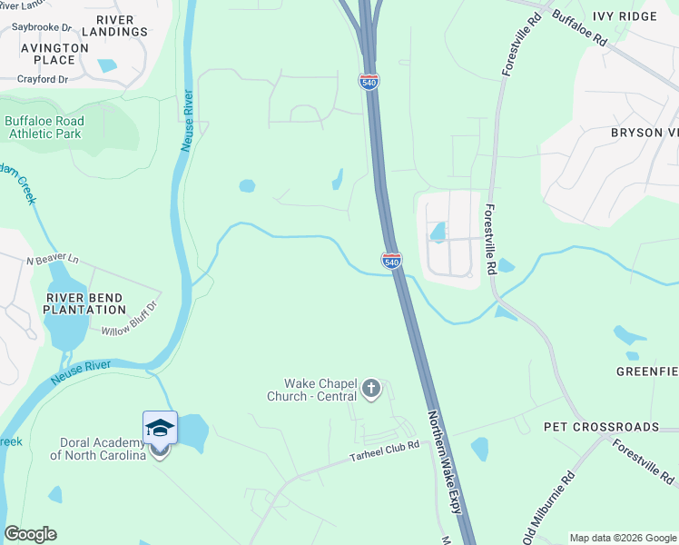 map of restaurants, bars, coffee shops, grocery stores, and more near 7130 Blue Run Lane in Raleigh