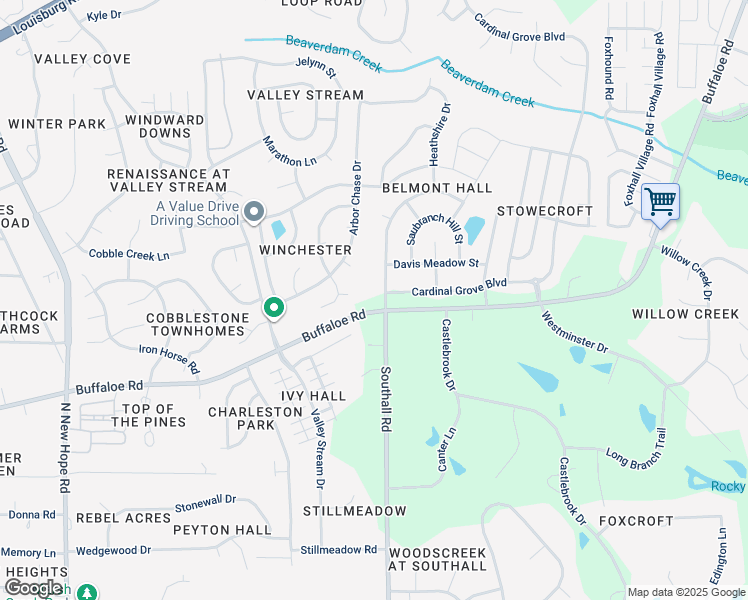 map of restaurants, bars, coffee shops, grocery stores, and more near 4201 Brintons Cottage Street in Raleigh