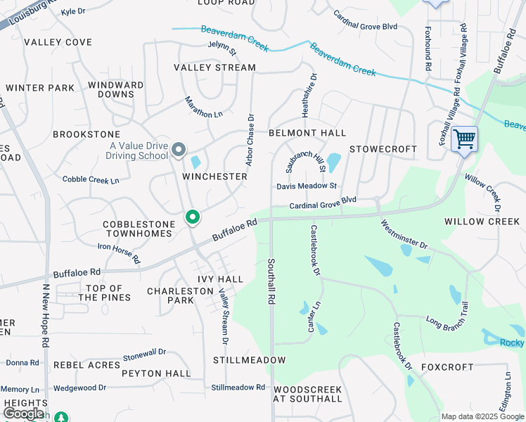 map of restaurants, bars, coffee shops, grocery stores, and more near 4201 Brintons Cottage Street in Raleigh