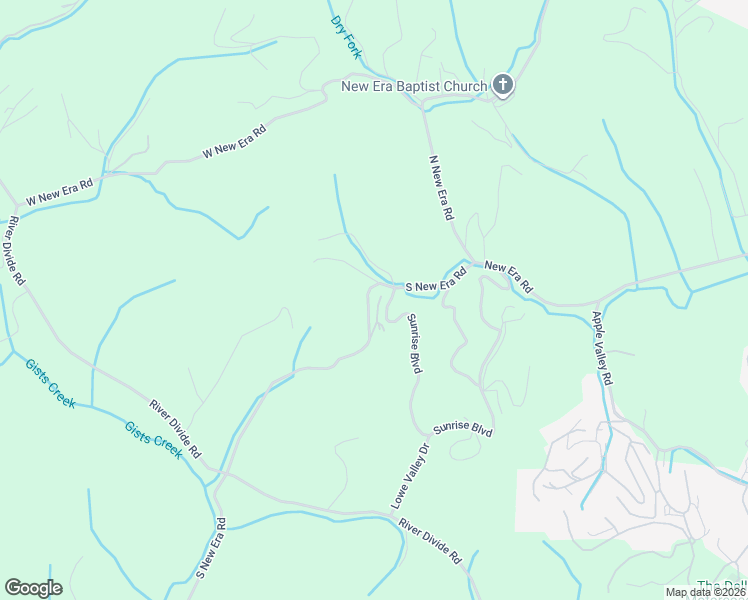 map of restaurants, bars, coffee shops, grocery stores, and more near 807 South New Era Road in Sevierville