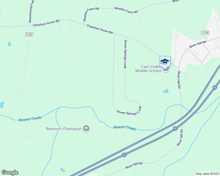map of restaurants, bars, coffee shops, grocery stores, and more near 363 Seven Springs Loop in Statesville