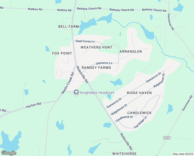 map of restaurants, bars, coffee shops, grocery stores, and more near 3700 Carriage Manor Court in Wendell