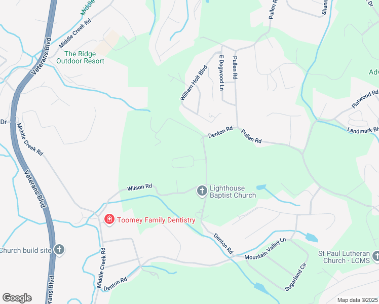 map of restaurants, bars, coffee shops, grocery stores, and more near 1210 Amber Lane in Sevierville