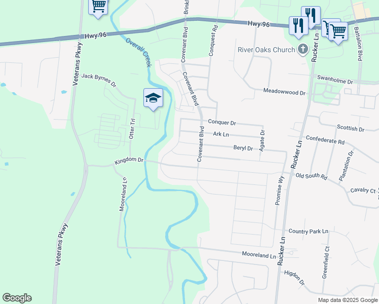 map of restaurants, bars, coffee shops, grocery stores, and more near 4914 Compassion Lane in Murfreesboro
