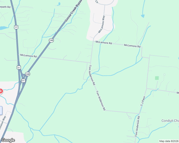 map of restaurants, bars, coffee shops, grocery stores, and more near 2688 Tom Anderson Road in Franklin
