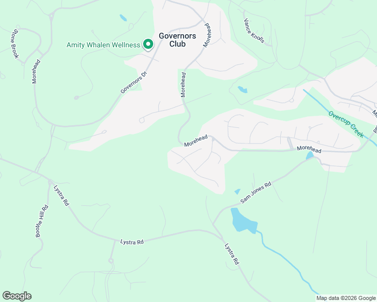 map of restaurants, bars, coffee shops, grocery stores, and more near 74003 Harvey in Chapel Hill