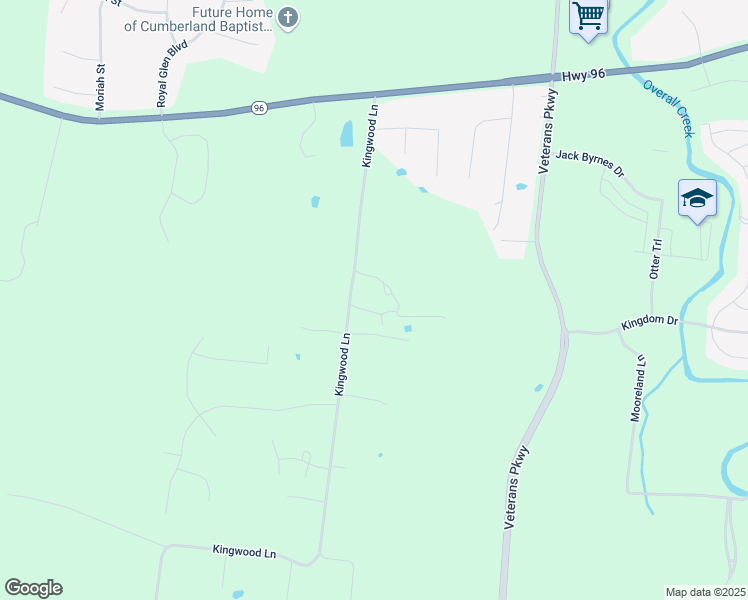 map of restaurants, bars, coffee shops, grocery stores, and more near 531 Kingwood Ln in Rockvale