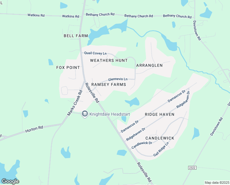 map of restaurants, bars, coffee shops, grocery stores, and more near 3700 Carriage Manor Court in Wendell