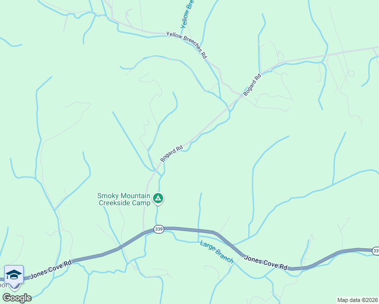 map of restaurants, bars, coffee shops, grocery stores, and more near 4834 Bogard Road in Cosby