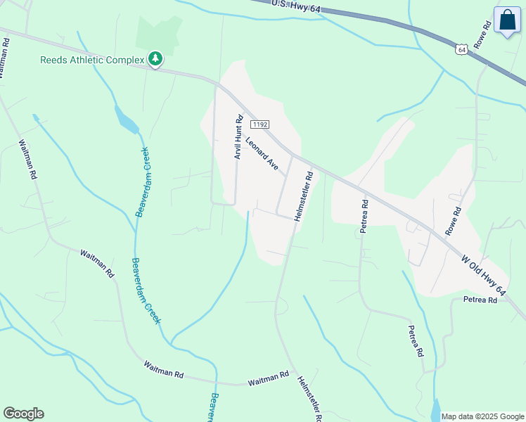 map of restaurants, bars, coffee shops, grocery stores, and more near Radcliff Drive in Lexington