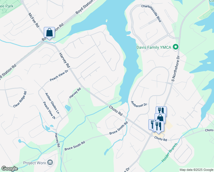 map of restaurants, bars, coffee shops, grocery stores, and more near 12707 Woodcove Lane in Knoxville