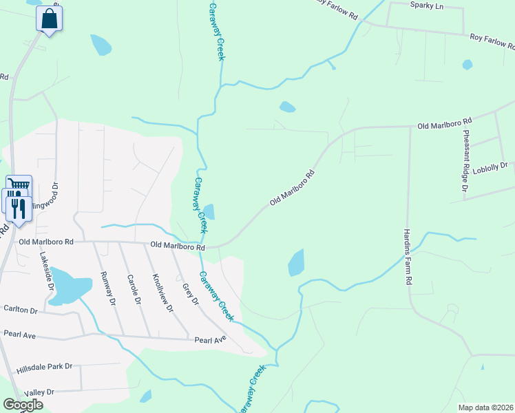 map of restaurants, bars, coffee shops, grocery stores, and more near 4236 Old Marlboro Road in Sophia