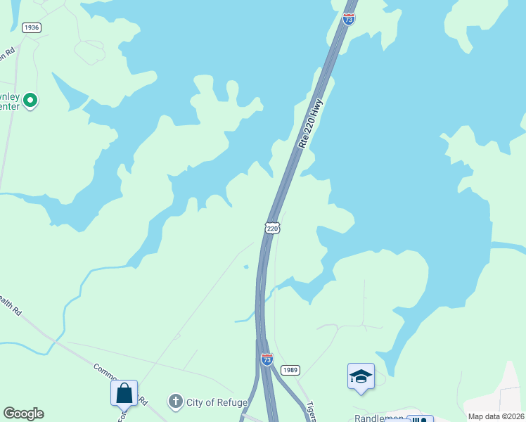 map of restaurants, bars, coffee shops, grocery stores, and more near 5191 Island Ford Road in Randleman