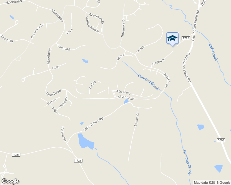 map of restaurants, bars, coffee shops, grocery stores, and more near 81207 Alexander in Chapel Hill