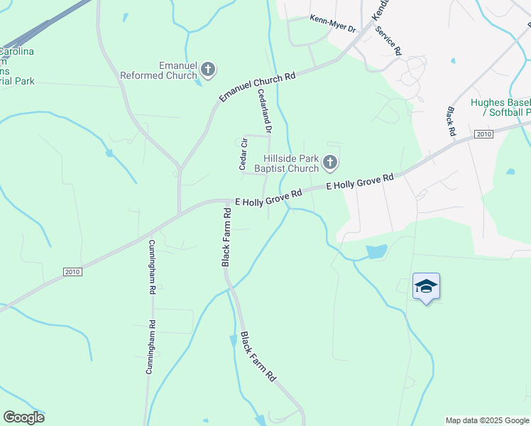 map of restaurants, bars, coffee shops, grocery stores, and more near 126 Bailey Lane in Thomasville