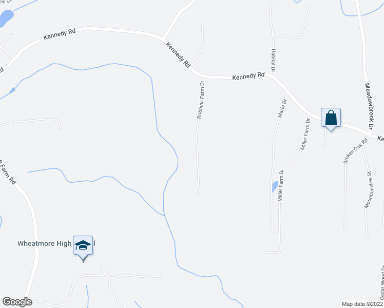 map of restaurants, bars, coffee shops, grocery stores, and more near 3311 Robbins Farm Drive in Trinity