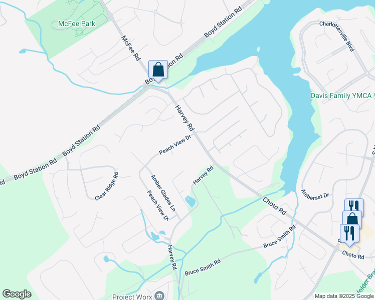 map of restaurants, bars, coffee shops, grocery stores, and more near 12804 Peach View Drive in Knoxville