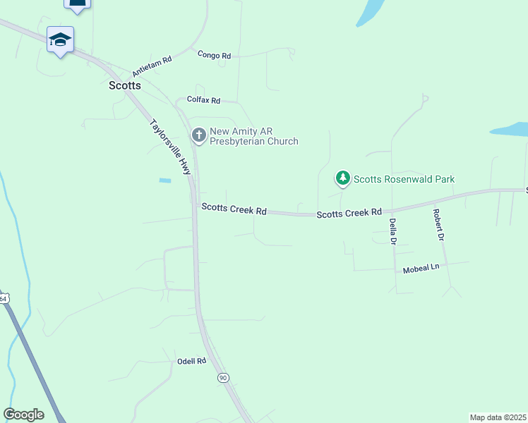 map of restaurants, bars, coffee shops, grocery stores, and more near 1415 Scotts Creek Road in Statesville