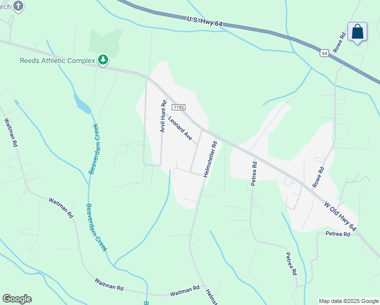 map of restaurants, bars, coffee shops, grocery stores, and more near 282 Curtis Leonard Road in Lexington