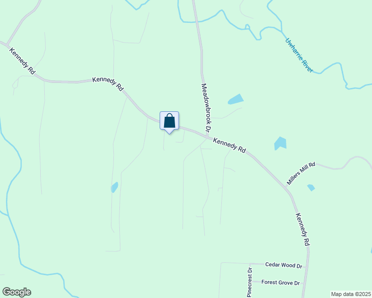 map of restaurants, bars, coffee shops, grocery stores, and more near 3403 Broken Oak Road in Trinity