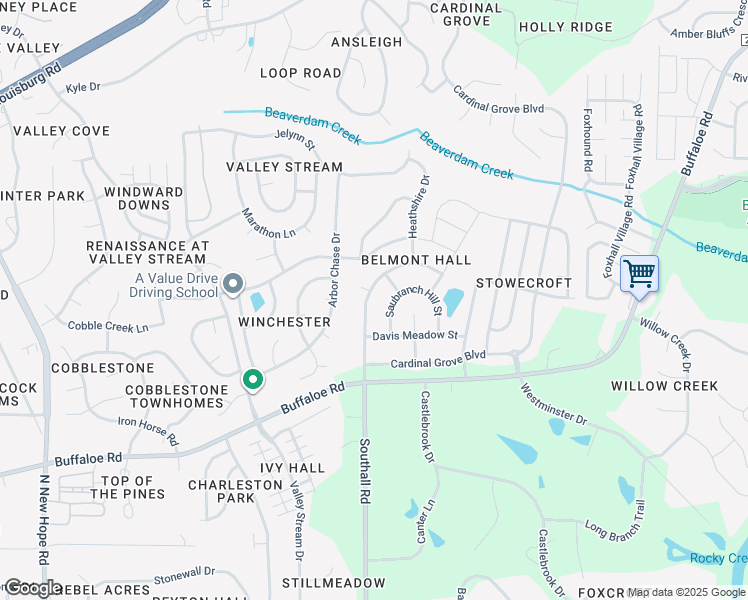 map of restaurants, bars, coffee shops, grocery stores, and more near 4236 Brintons Cottage Street in Raleigh