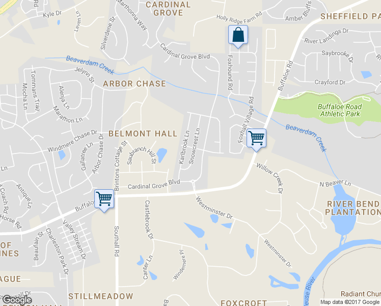 map of restaurants, bars, coffee shops, grocery stores, and more near 4331 Snowcrest Lane in Raleigh