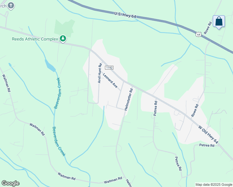 map of restaurants, bars, coffee shops, grocery stores, and more near 282 Curtis Leonard Road in Lexington