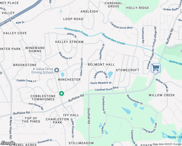map of restaurants, bars, coffee shops, grocery stores, and more near 4252 Brintons Cottage Street in Raleigh