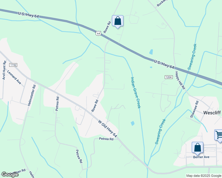 map of restaurants, bars, coffee shops, grocery stores, and more near South R Fritts Drive in Lexington