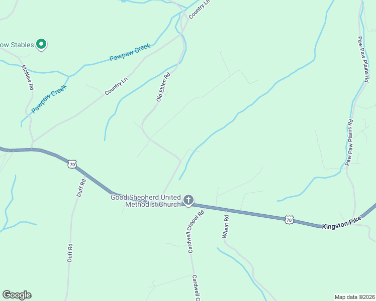 map of restaurants, bars, coffee shops, grocery stores, and more near Copenhaver Road in Lenoir City