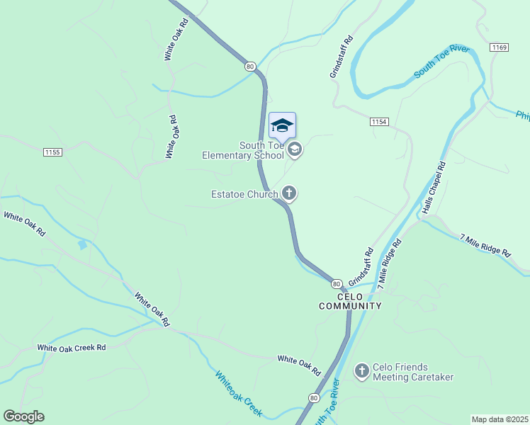 map of restaurants, bars, coffee shops, grocery stores, and more near 5757 North Carolina 80 in Burnsville