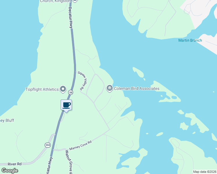 map of restaurants, bars, coffee shops, grocery stores, and more near 155 Tanasi Trail in Kingston