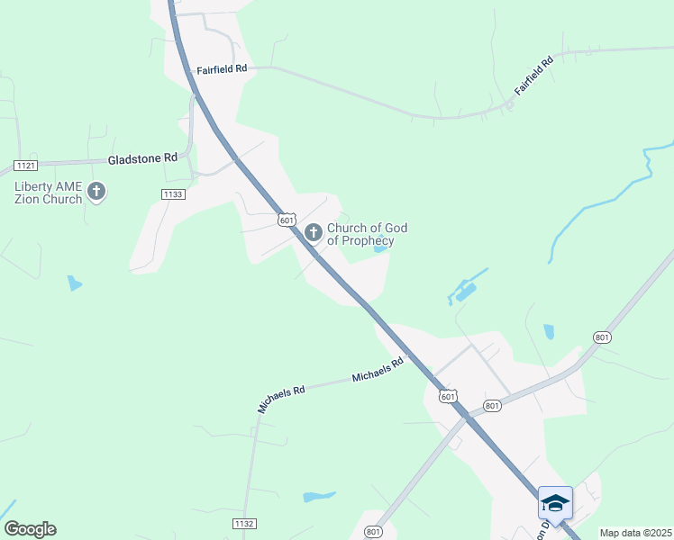 map of restaurants, bars, coffee shops, grocery stores, and more near 2361 U.S. 601 in Mocksville