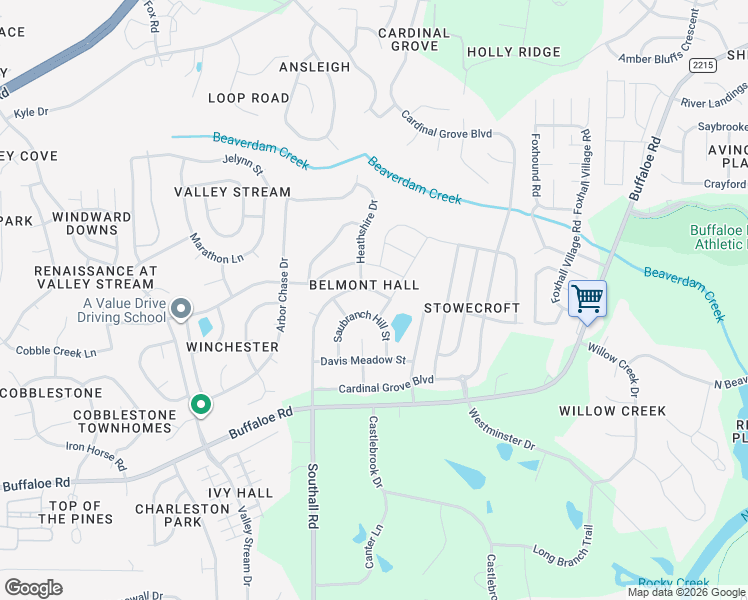 map of restaurants, bars, coffee shops, grocery stores, and more near 4420 Brintons Cottage Street in Raleigh