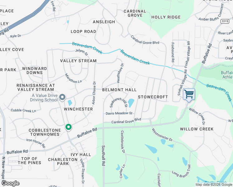 map of restaurants, bars, coffee shops, grocery stores, and more near 4420 Brintons Cottage Street in Raleigh