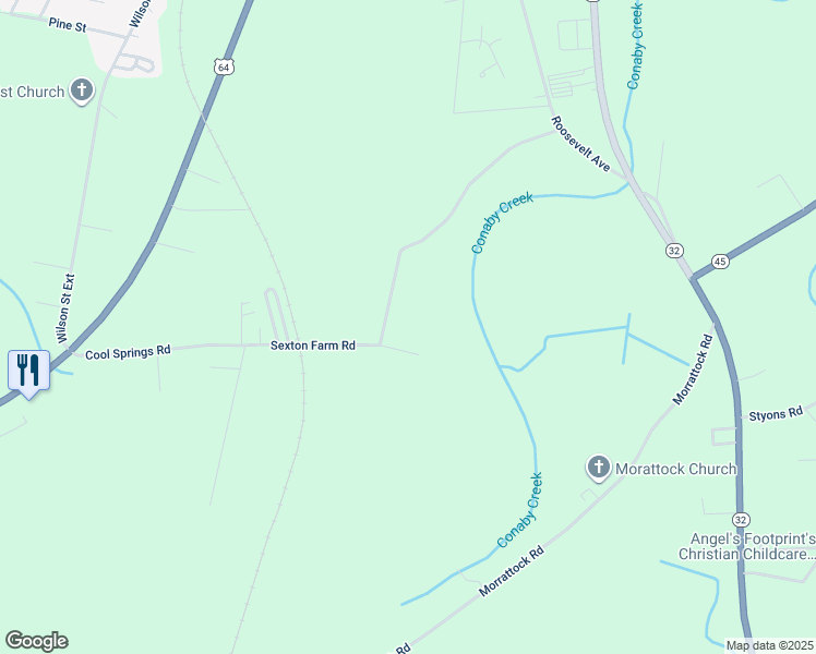 map of restaurants, bars, coffee shops, grocery stores, and more near 125 Sexton Farm Road in Plymouth