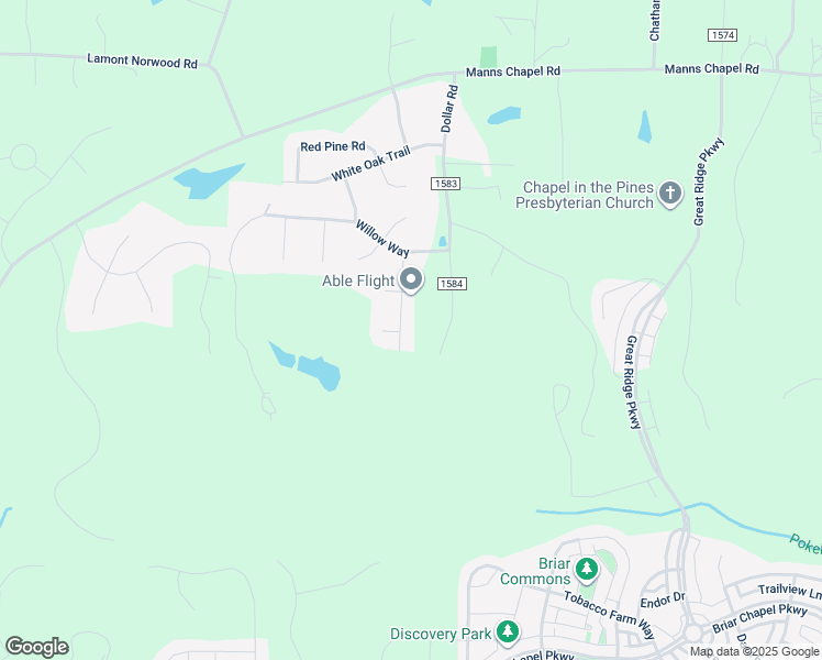 map of restaurants, bars, coffee shops, grocery stores, and more near 95 Oak Leaf Lane in Chapel Hill